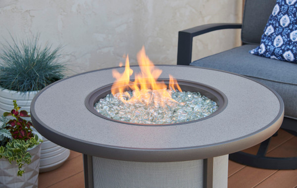 Stonefire Grey Gas Fire Pit Table by The Outdoor GreatRoom Company