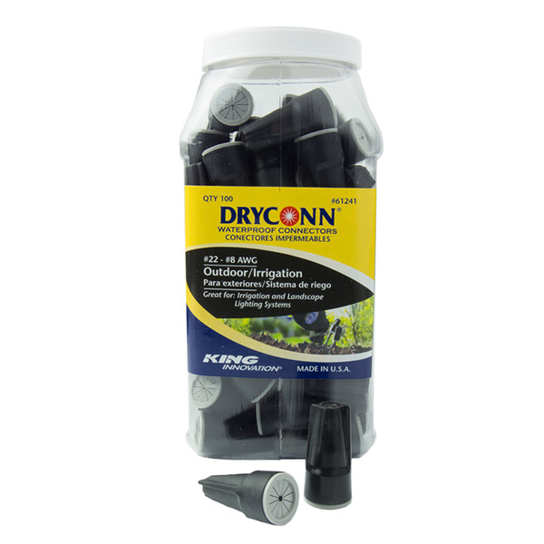 DryConn Black and Grey Waterproof Connectors (100-Pack)