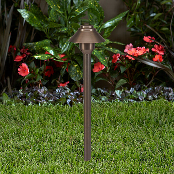 2265-BSO Olde Brass Path and Area Light by Vista Lighting