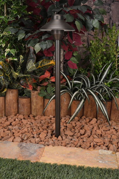 12v LANCER 6 Brass Path Light by Unique Lighting Systems