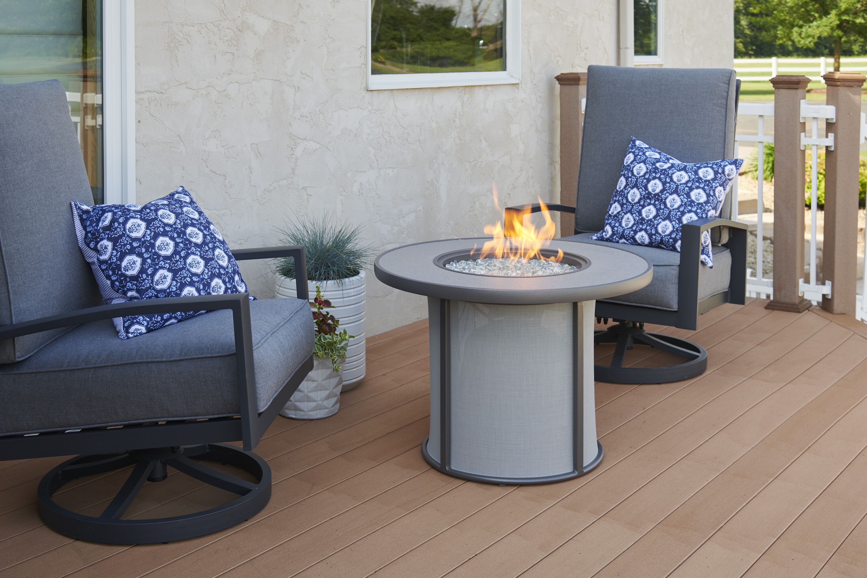 Stonefire Gray Gas Fire Pit Table