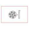 Trux Accessories 4" Economy Red Stop, Turn & Tail LED (8 Diodes)