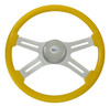 Yellow Painted 18" 4 Spoke Steering Wheel