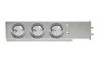 Trux Accessories Mud Flap Hanger with Flat Top & 6 x 4" Clear LEDs - 2 1/2" Bolt Spacing - TU-9210LC