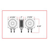 Super Diode Double Face Double Post Square LED- Driver Side