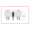 Trux Accessories Super Diode Double Face Double Post Square LED- Driver Side