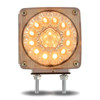 Trux Accessories Clear Amber / Clear Red Turn Signal & Marker Double Face LED Fender Light - Passenger Side - Double Post