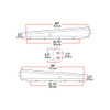 Trux Accessories Stainless Steel 30" Mudflap Hanger - 2 1/2" Bolt Spacing