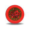 Trux Accessories TRUX 2.5" Red Ribbed LED Marker Light - TLED-2HR