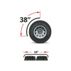 38" Triangle Mount Low Rider Quarter Fender Kit