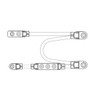 Jumper - Battery Cable, Negative, In Rail, 4 Battery, Thread