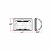 Trux Accessories 4"x6" Low Beam LED Headlight with Position Light