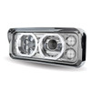 Trux Accessories Rectangular Halo LED Projector Headlight Assembly - Chrome (Driver Side)