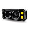 Rectangular Halo LED Projector Headlight Assembly - Black (Driver Side)