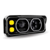 Trux Accessories Rectangular Halo LED Projector Headlight Assembly - Black (Passenger Side)