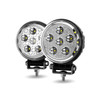 Trux Accessories Next Generation Universal White Round Work Light with Side Diodes (9 Diodes) - 4300 Lumens (Pair)