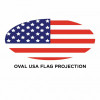 Trux Accessories LED Projector 6-color Interior Door Logo Light with Oval USA Flag Image - Passenger