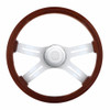 18in 4 Spoke Steering Wheel with Hub - Freightliner 1989-July 2006