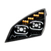 United Pacific Black Cascadia Projector Headlight - Driver