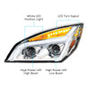 Chrome LED Projection Headlight with Position Light