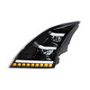 United Pacific Blackout LED Headlight with Sequential LED Signal & Position Light Bars - Driver