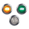 Trux 3/4" Button Dual Revolution LED Light - Amber/Green