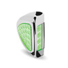 Peterbilt Side Headlight Triangle Dual Revolution Amber/Green LED (24 Diodes)