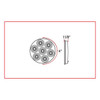 4" Economy Red Stop, Turn & Tail LED with Grote Light Harness (8 Diodes)