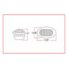 Trux Accessories Mini Oval Button Clear Red LED - 3 Wire