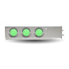 Trux Accessories Mud Flap Hanger with Flat Top & 6 x 4" Dual Revolution (Red/Green) LEDs & Bezels
