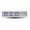 Trux Accessories Mud Flap Hanger with Flat Top & 6 x 4" Dual Revolution (Red/Purple) LEDs & Bezels