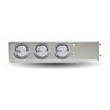 Trux Accessories Mud Flap Hanger with Flat Top & 6 x 4" Dual Revolution (Red/Blue) LEDs & Bezels