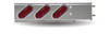 Trux Accessories Mud Flap Hanger with Rounded Top & 6 Oblong LEDs & Bezels