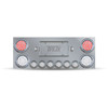Trux Accessories Stainless Steel Rear Center Panel with 2 x 4" & 6 x 2" Dual Revolution, with 2 x 4" Red & 2 License Light LEDs