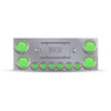 Trux Accessories Stainless Steel Rear Center Panel with 4 x 4", 6 x 2" Dual Revolution (Red/Green) & 2 Purple License Light LEDs