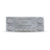 Trux Accessories Stainless Steel Rear Center Panel with 2 x 4" & 5 x 2 1/2" Dual Revolution, with 2 x 4" Red & 2 License Light LEDs