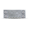 Stainless Steel Rear Center Panel with 4 x 4", 5 x 2 1/2" Dual Revolution & 2 License Light LEDs