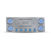Trux Accessories Stainless Steel Rear Center Panel with 4 x 4", 5 x 2 1/2" Dual Revolution (Red/Blue) & 2 License Light LEDs