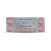 Trux Accessories Stainless Steel Rear Center Panel with 4 x 4", 5 x 2 1/2" Dual Revolution (Red/Blue) & 2 License Light LEDs