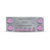 Trux Accessories Stainless Steel Rear Center Panel with 4 x 4", 5 x 2 1/2" Dual Revolution (Red/Purple) & 2 License Light LEDs