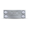 Trux Accessories Stainless Steel Rear Center Panel with 4 x 4" Clear & 2 License Light LEDs