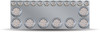 Stainless Steel Wide Rear Center Panel with 9 x 4 & 12 x 2" Clear LEDs & Bezels"