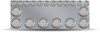 Trux Accessories Stainless Steel Wide Rear Center Panel with 9 x 4 & 12 x 2" Clear LEDs & Bezels"
