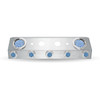Trux Accessories Universal Trailer Service Box with 2 x 4" & 5 x 2" Dual Revolution LEDs & Bezels (Red/Blue) with Open Back
