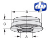 Dynaflex Low Velocity Rain Cap Inlet - Chrome
