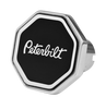 Peterbilt Logo Octagon Knob - Black/Chrome