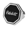 Custom Knobs Peterbilt Logo Octagon Knob - Black/Chrome