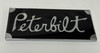 Custom Knobs Peterbilt Old Style Engraved Hood Emblem - Black Chrome