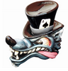 Twisted Shifterz Top Hat Wolf Shifter Knob