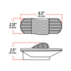 Trux Accessories Amber Turn Signal & Marker LED - Oval Hump Light (18 Diodes)